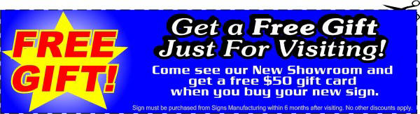 Sign Showroom and Sign Company Facility