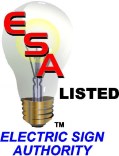 Electric Sign Authority Listing Label